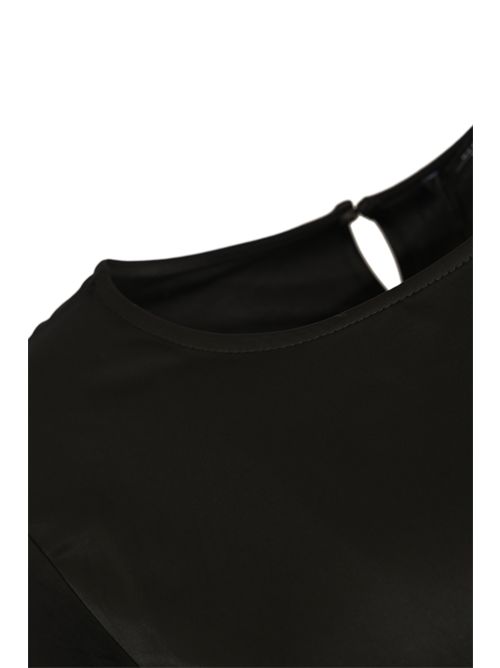 T-shirt Gilbert in raso e jersey Nero WEEKEND MAX MARA | 2525946071600003